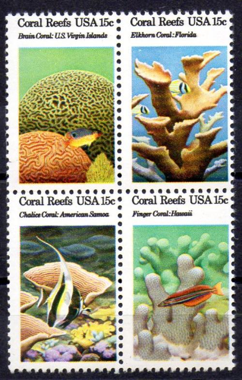 Sellos de Peces y Anfibios USA N&ordm; 1287/90 (**)
